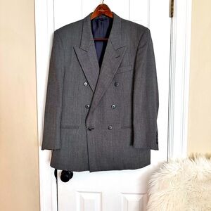 Alberto Borelli Wool Double Breasted Jacket Blazer 42 R